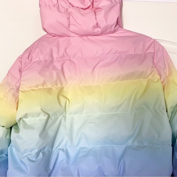 Perfect Moment Jacket Polar Flare Hooded Ombre Quilted Ski Pastel Rainbow XL GUC - Picture 12 of 15
